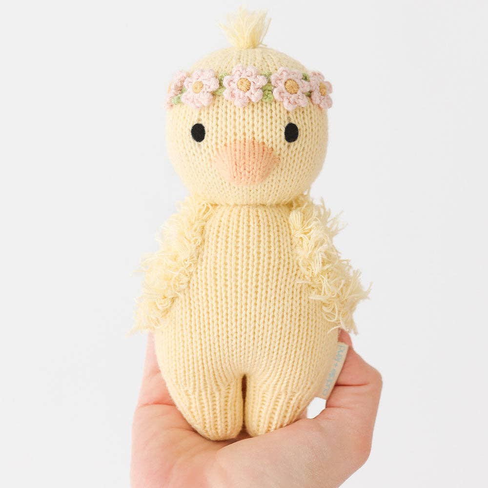 Cuddle+kind - Baby Animal Collection - Baby Duckling - Floral Crown - Blush