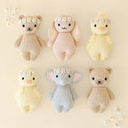Cuddle+kind - Baby Animal Collection - Honey Bear - Floral Crown - Ivory