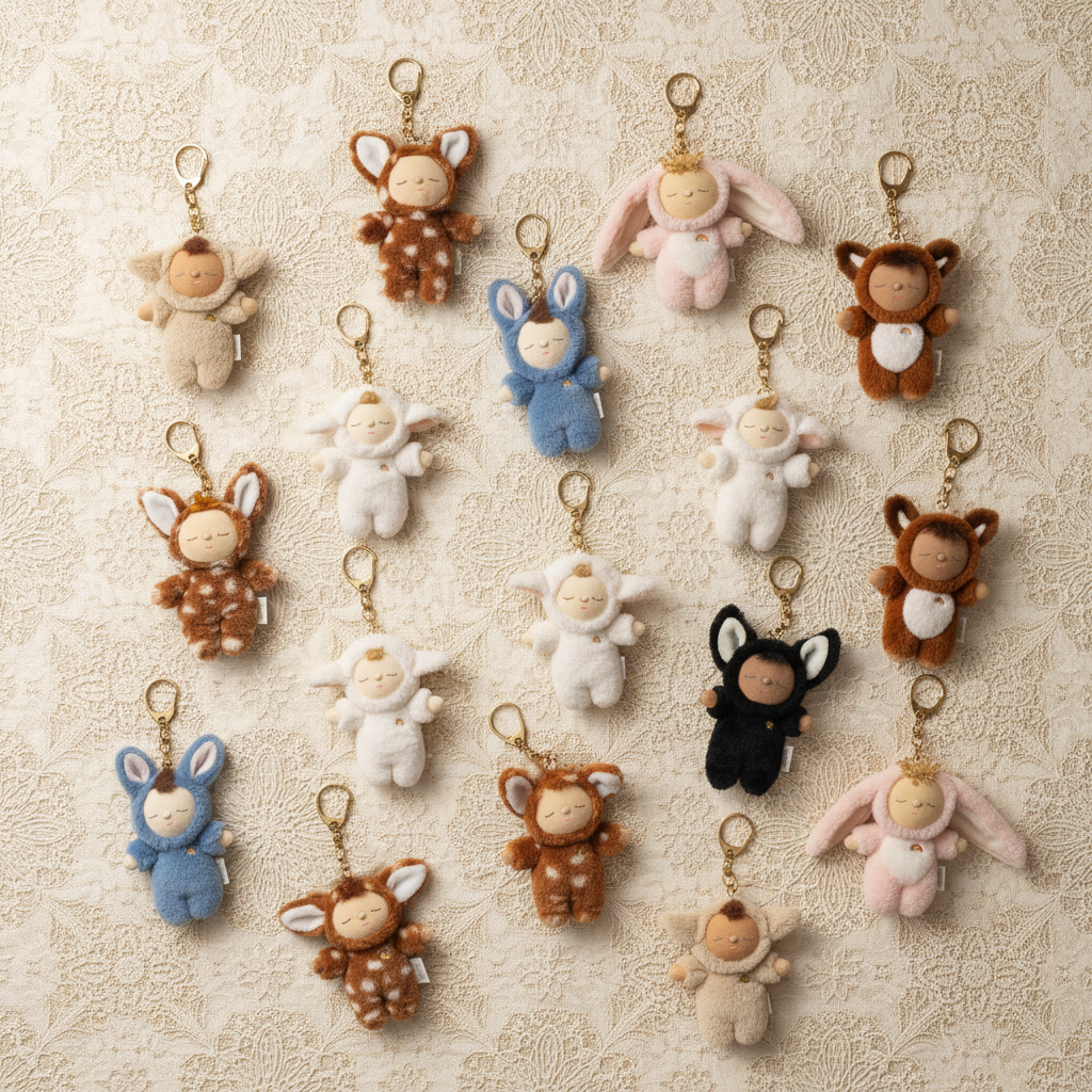 Olli Ella Cozy Bag Charm Lamby Pookie